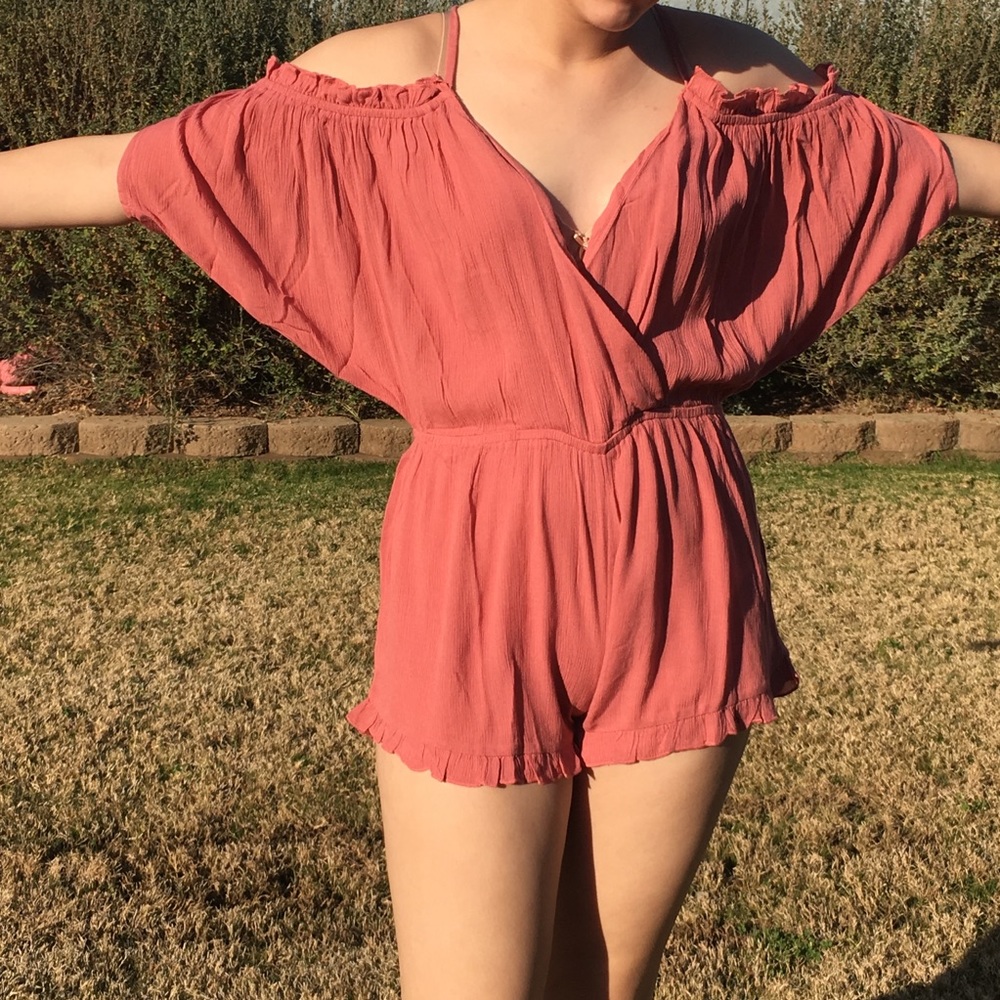 Topshop dusty rose color romper nwot size 4/6